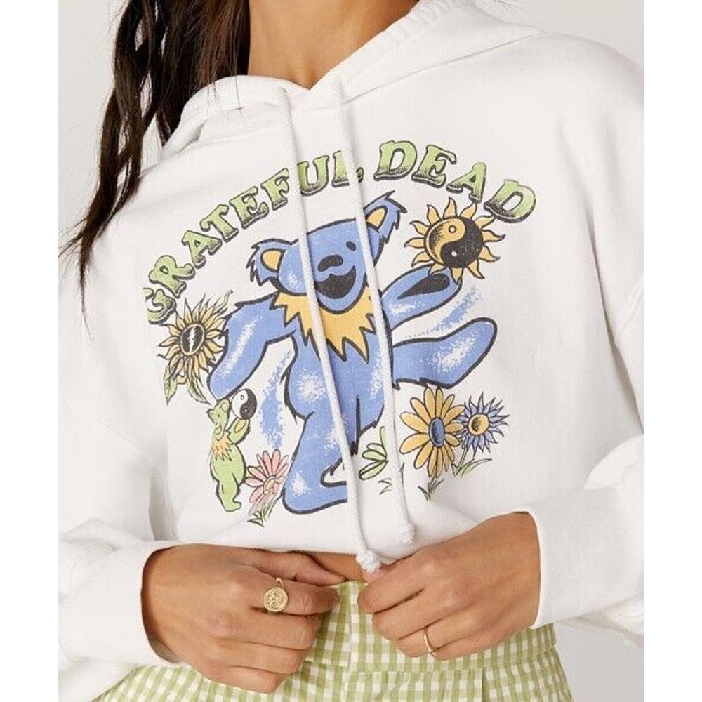 Daydreamer Daydreamer - Grateful Dead Sunshine Cropped Hoodie Size Medium